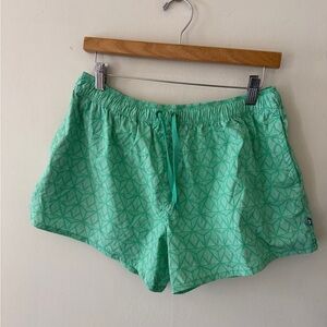 Lauren James Mint Geometric Athletic Shorts